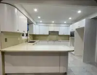 Spray painting kitchen cabinets(free handles for everyone) 