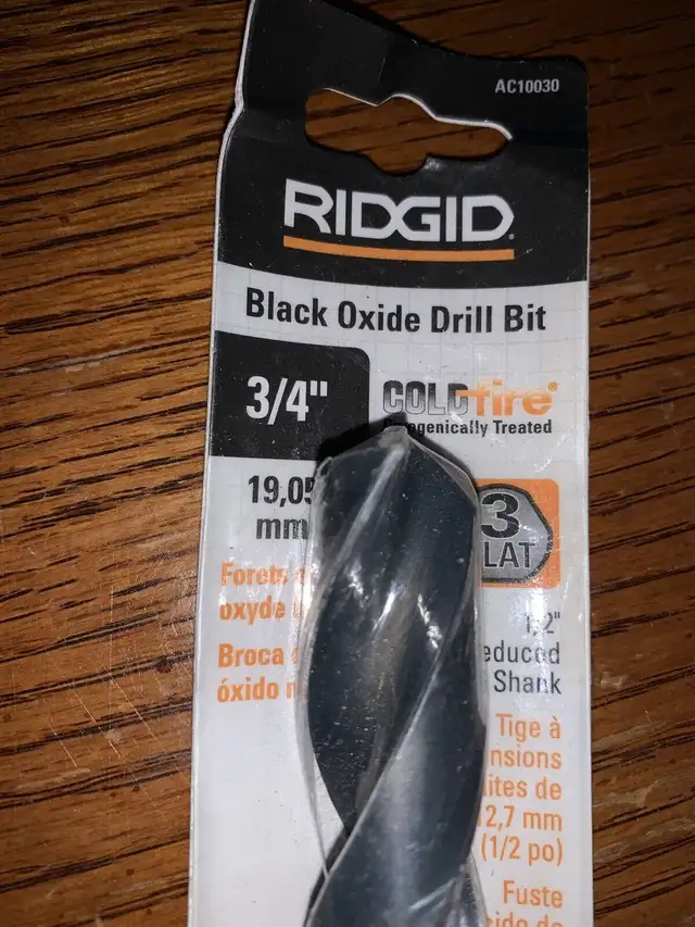 Ridgid 3/4 Black Oxide Drill Bit. New in Pack Sealed in Power Tools in Oshawa / Durham Region - Image 3