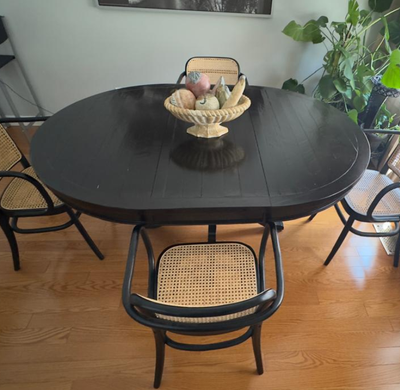 Dining Table - Dark Chocolate Brown Solid Wood Expandable Table, View more