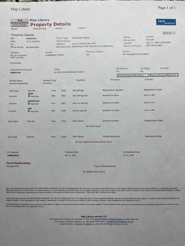 Woodlot for sale Land for Sale Bridgewater Kijiji