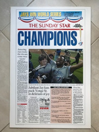 1992 World Champions Toronto Blue Jays Team Poster 22 X 34