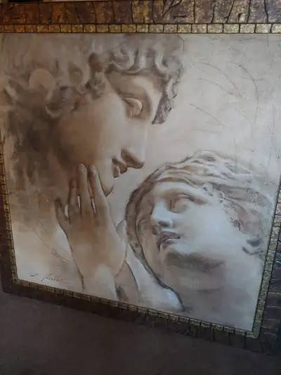 Gorgeous Extra Large Print 46x46 Paid $449+tax reduced $225