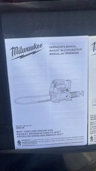 Milwaukee cordless grease gun, View more