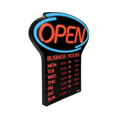 Newon Led Open Sign With Hours, View more