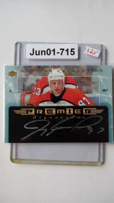 Jun01-715 $25 2003-04 Upper Deck Premier Collection Signatures Jeremy Roenick #PS-JR Auto Flyers $25...