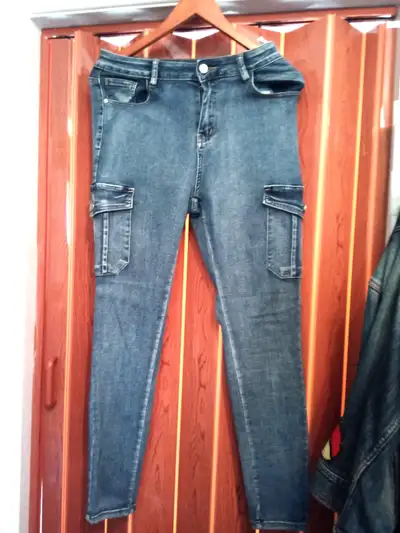 Ladie's Denim Cargo Skinny Jeans and Shorts - M/L, View more