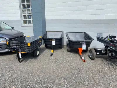 Come check out our dump carts for your back yard clean up