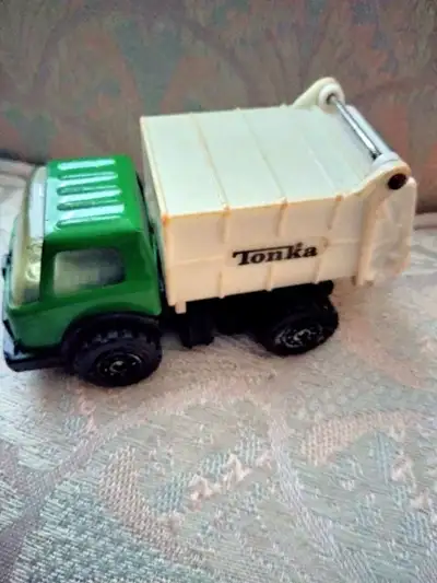 Vintage 1970s Garbage Truck/ Green &White, View more