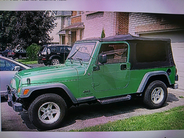 ISO Jeep TJ Unlimited/LJ 2004-2006 in LIME GREEN only in Cars & Trucks in Hamilton