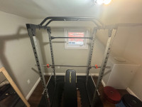 Fitness Reality Squat Rack w/ Bench and weights 