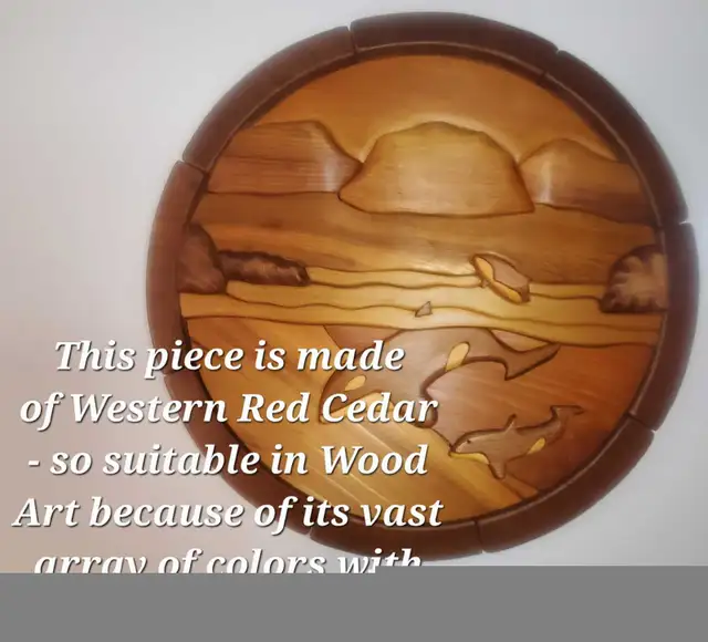 Handcrafted Intarsia Red Cedar Wood Art"Killer Whale Mom & Calf  in Home Décor & Accents in Ottawa - Image 7