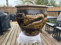 Vintage Chinese Duck Egg pot