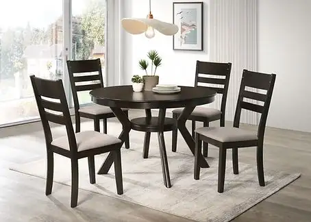 NEW- 5 PC Wood Dining Set With Storage Shelf- Same Day Delivery  in Dining Tables & Sets in Markham / York Region - Image 3
