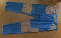 $30 Vintage Wrangler work jeans reinforced knees, pockets 40x32