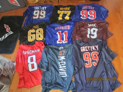 Hockey shirts crested on front and back, View more