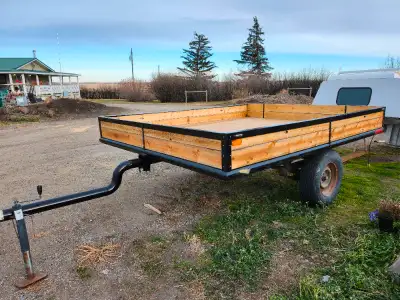 9'6" Tilt Deck 3" Pipe Utility, Quad, Sled Trailer. New Pressure Treated Deck. Renewed sidewall wood...