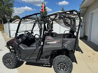 This 4-seater side-by-side has a unique QuickFlip convertible rear seating system, allowing for flex...