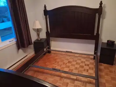 Bedframe Queen Size * no boxspring/*no matress, View more