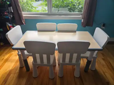Daycare table & 6 chairs, View more