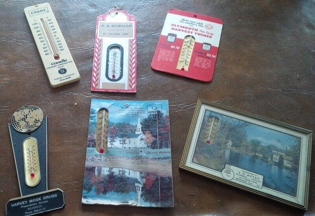 Various Older Local Advertising - Thermometers, See Listing in Arts & Collectibles in Stratford