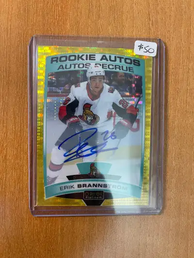 2019-20 Platinum Rookie Autographs Seismic Gold Erik Brannstrom, View more