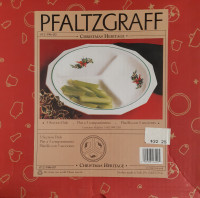 Pfaltzgraff Christmas Heritage 3 Section Serving Dish