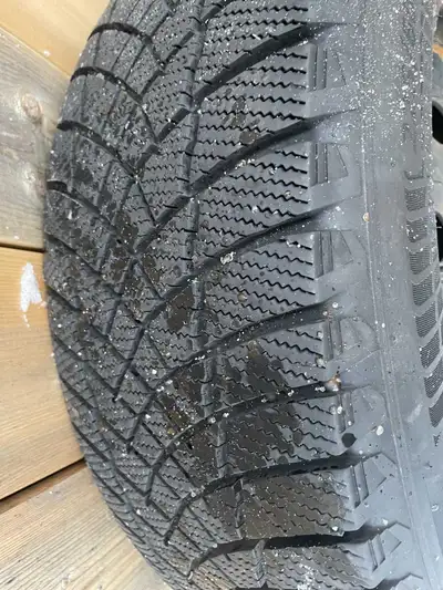Motomaster Winter Edge II size 225/60R17. Steel rims are included. They are a bit rusty but work fin...