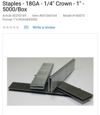 NEW BOX OF 5000- 1” STAPLES 