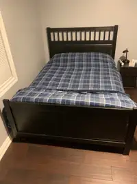 SOLID WOOD DOUBLE BED IKEA W/MATRESS-ONLY $275 FOR ALL