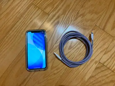 iPhone 11, 128GB, Green. Also includes Case and charging cable, View more