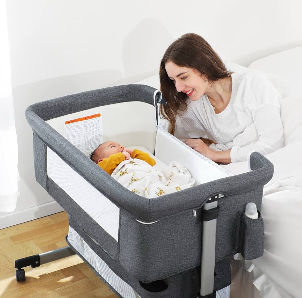 Baby Bassinets Bedside Sleeper & Rocking, 6 Height Adjust - NEW, photo 1