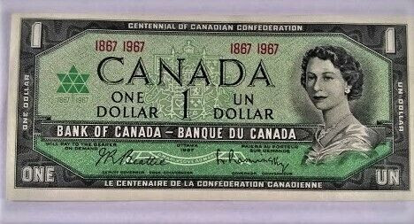 "1867-1967" Centennial Canada One Dollar Bank Notes Gem Unc in Other in Moncton
