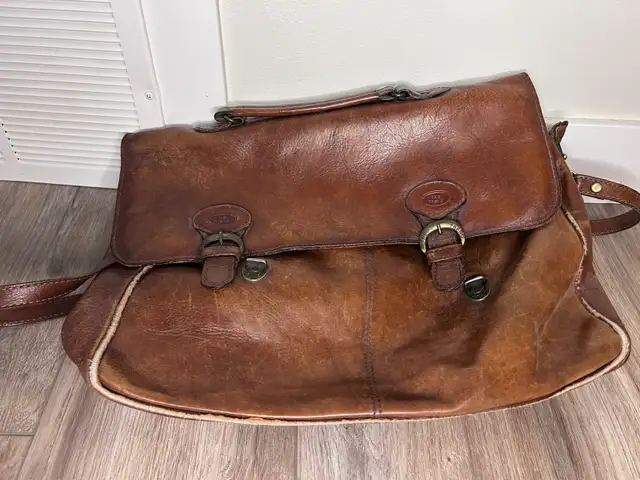 Leather Book Bag