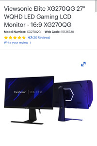 ViewSonic 27” Gaming Monitor
