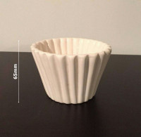 NEW - White Ceramic Cupcake Shaped Microwavable Container