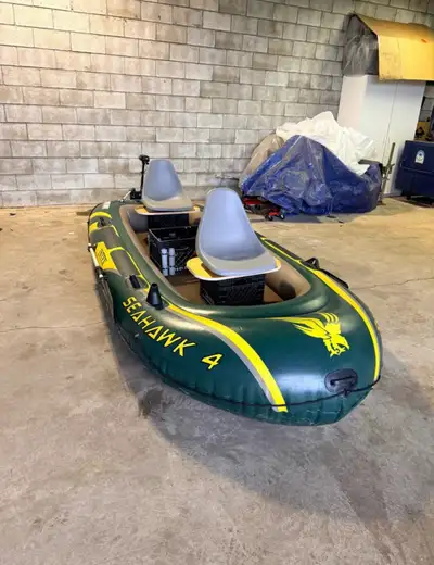 I am selling my excellent condition and fully functional inflatable customized fishing boat (Intex S...