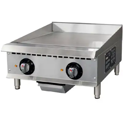 Commercial Electric 24" Thermostatic Griddle -1" Steel Plate, 240v/Single or Three Phase Specificati...