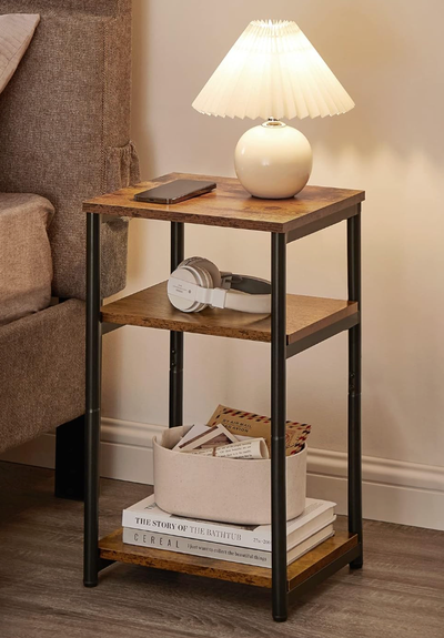 3-Tier Side Table with Storage Shelves, View more