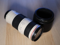 Canon EF 70-200 F4L IS lens with UV filter