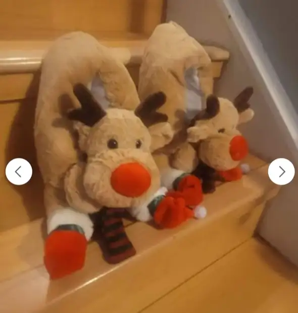 New Onmygogo Fuzzy Winter Animal Christmas Moose Slippers in Other in Calgary - Image 5