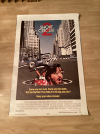 Original 27x41” poster from the movie ‘SHORT CIRCUIT 2’