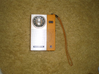 Panasonic transistor  radio, with strap, earphone