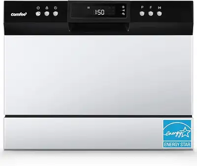 COMFEE’ Countertop Dishwasher, Energy Star Portable Dishwasher, 6 Place Settings, Mini Dishwasher wi...