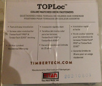 TimberTech TOPLoc Color Matched Deck Fasteners