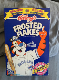 Kellogg’s Frosted Flakes Toronto Blue Jays Cereal  Box 1992