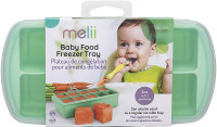 melii Silicone Baby Food Freezer Tray with Lid - Mint