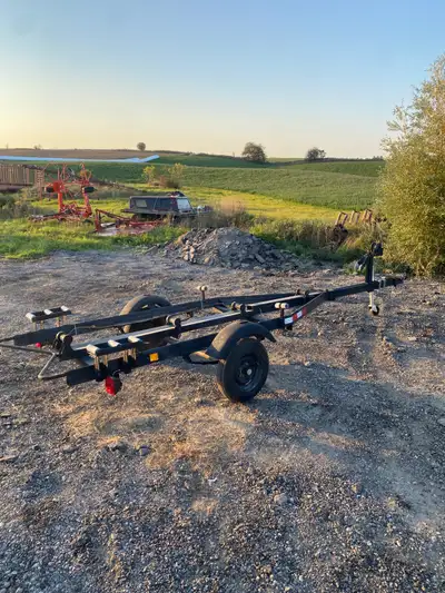 14-20 foot boat trailer, lights and new wiring everything works, ready to roll has no ownership need...