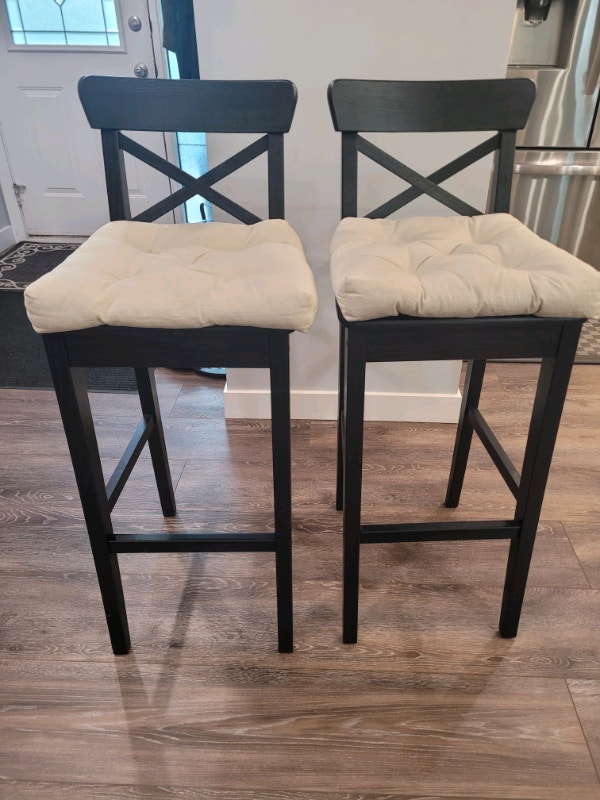 Ikea ingolf high bar stool black brown Chairs & Recliners Oakville