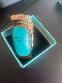 Brass Turquoise Ring