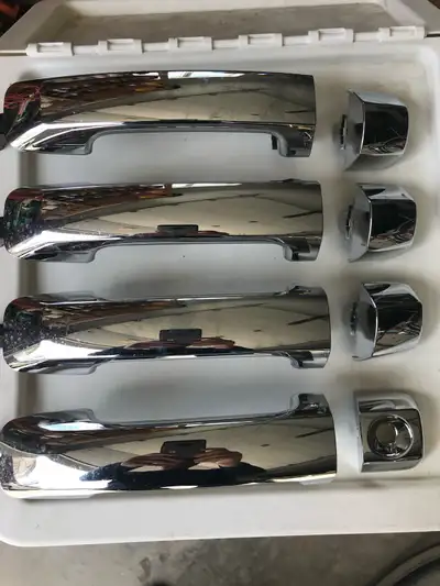 Handles from 2017 Tundra. Like new. They were replaced with black before vehicle left the dealer.